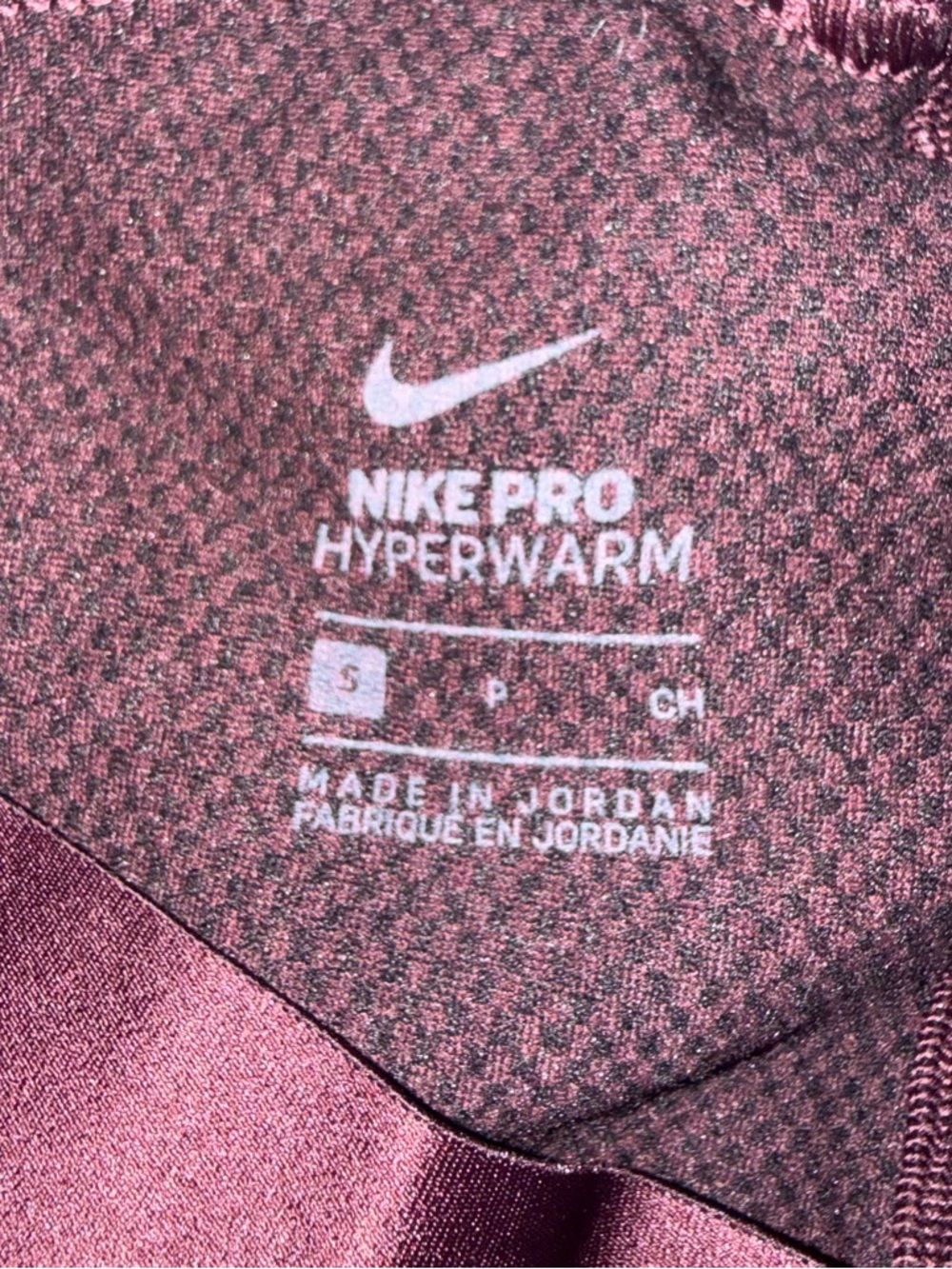 Nike Pro Hyperwarm Leggings Small Purple Compression Training Tights - Picture 6 of 7